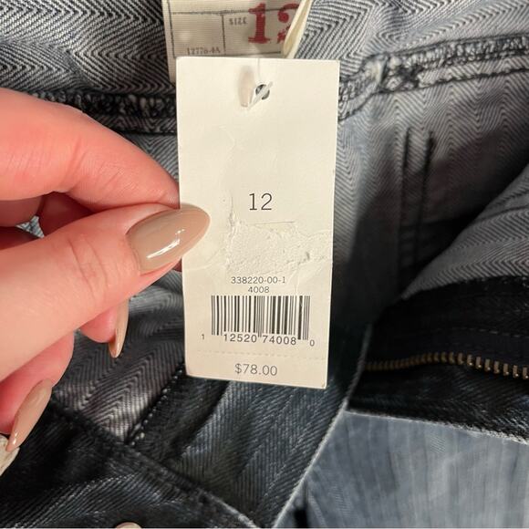 NWT BANANA REPUBLIC | Blue Dark Wash Bootcut Denim "Herringbone" Jeans | Bottoms - Picture 9 of 9